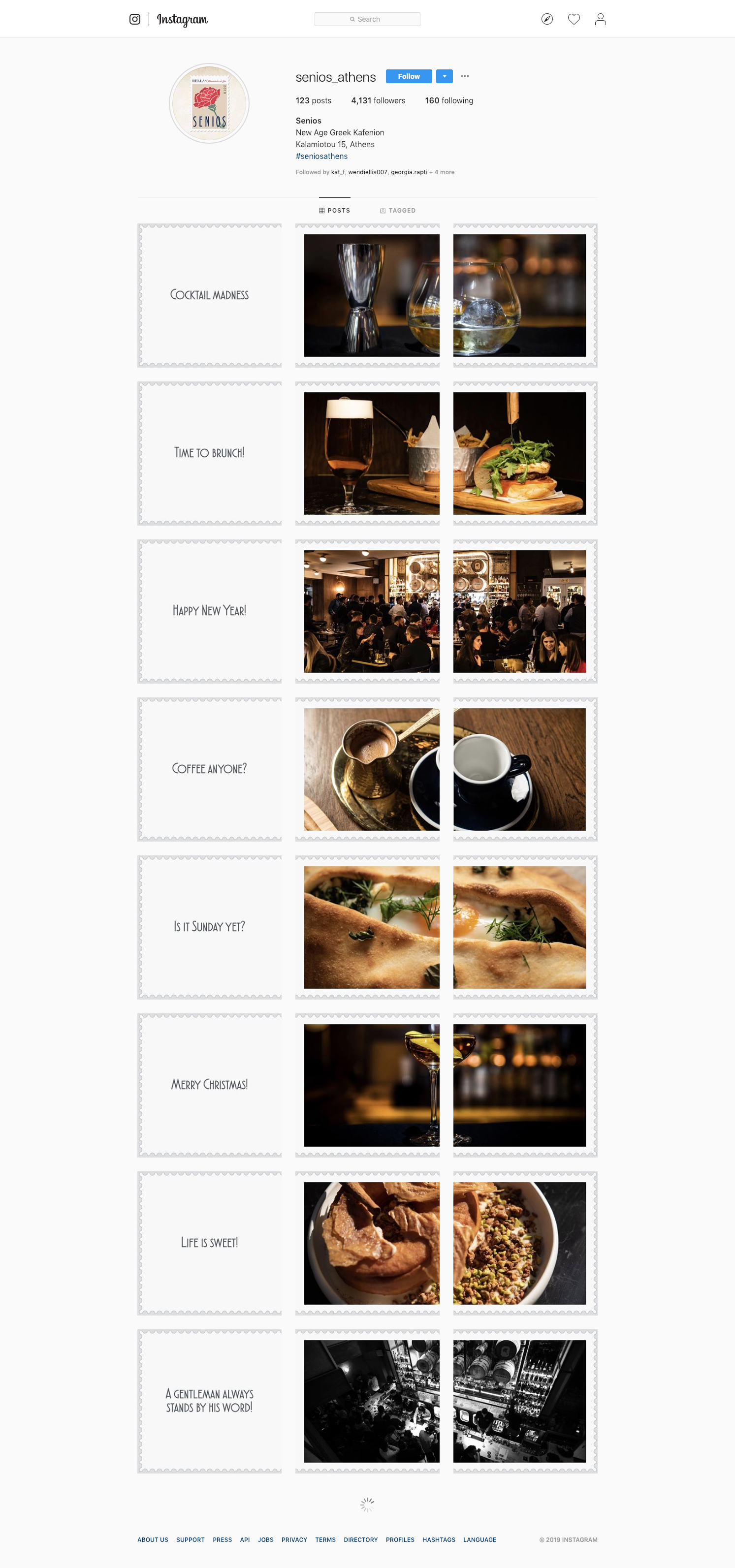Senios Instagram Screen Capture | Travelworks Public Relations
